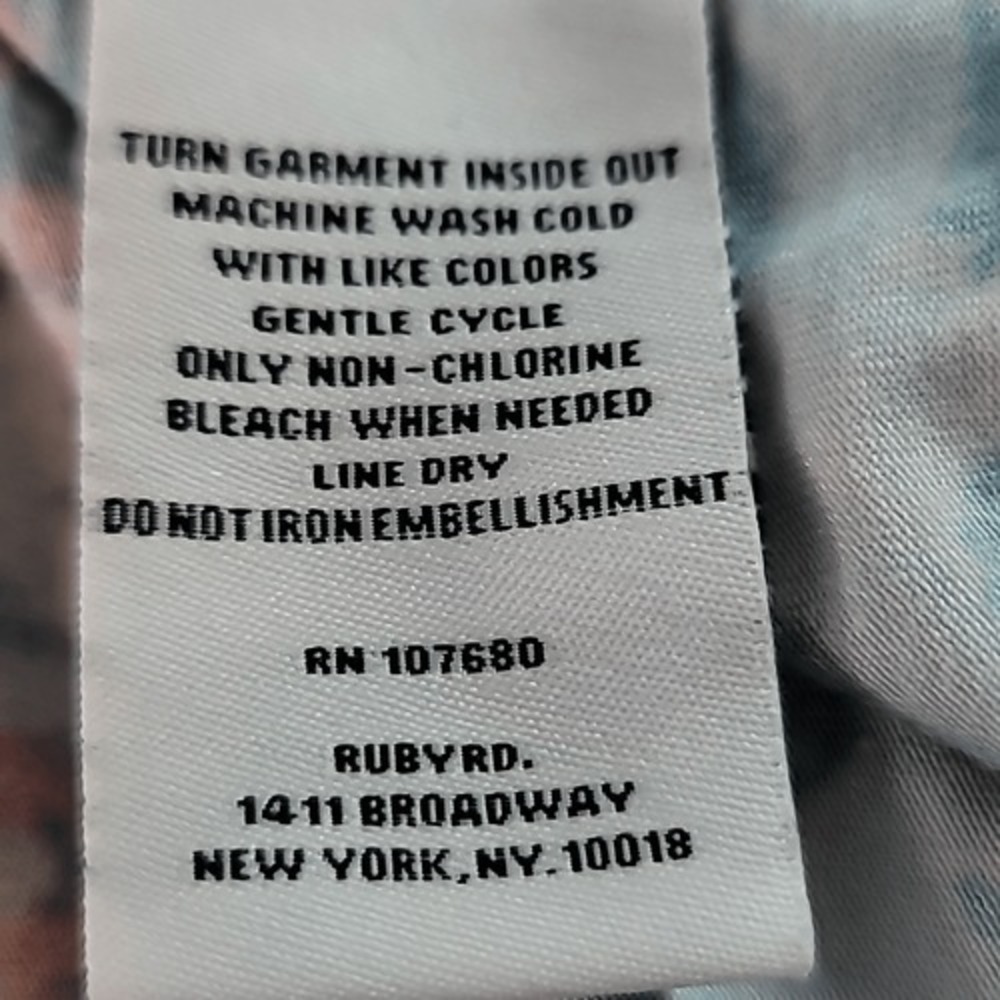 Ruby Rd Red & Blue Embellished V-Neck‎ Top - Picture 11 of 11